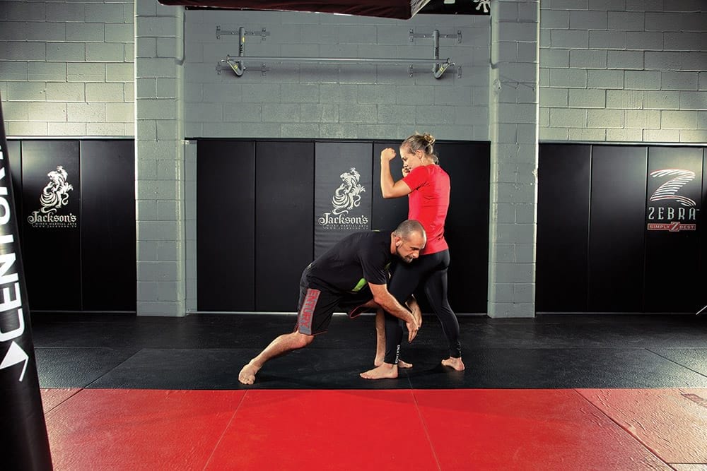 Greg Jackson MMA technique Doubleleg takedown from jab Fighters Only