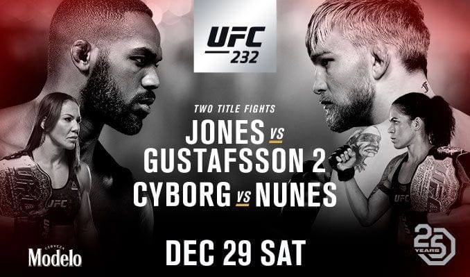 UFC 232 Jon Jones Alexander Gustafsson Cyborg Nunes betting guide odds