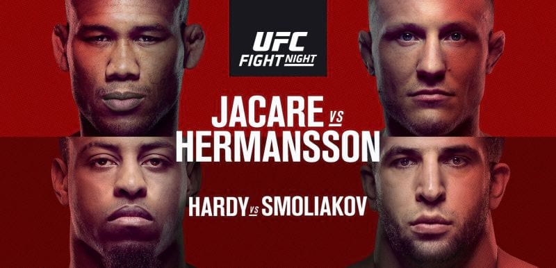 UFC FIght Night 150, Jack Hermansson beats Jacare Souza, Greg Hardy knocks Dmitry Smoliakov out in the first round