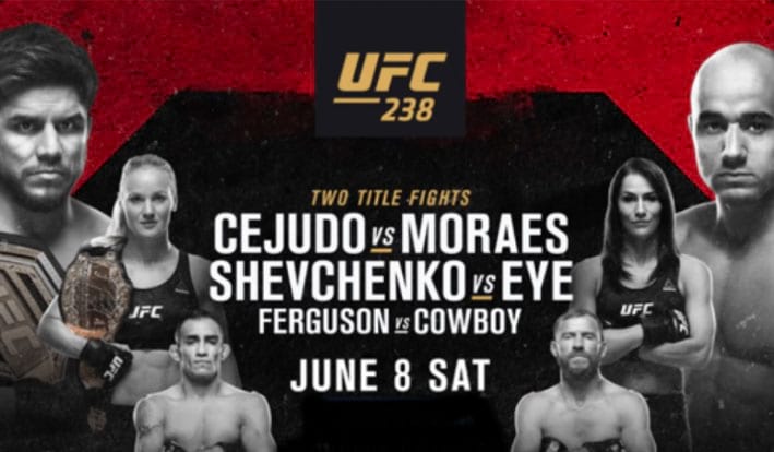 UFC 238 betting guide Henry Cejudo Marlon Moraes Valentina Shevchenko Jessica Eye Donald Cowboy Cerrone Tony Ferguson