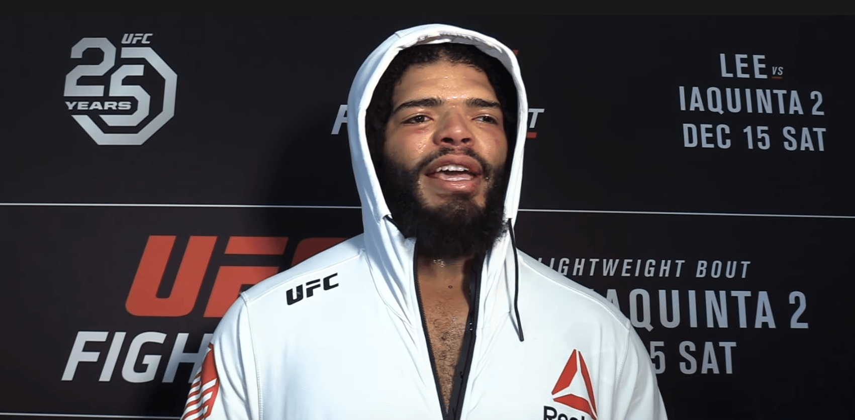 Juan Adams apologised for his behaviour after losing by TKO to former NFL player Greg Hardy