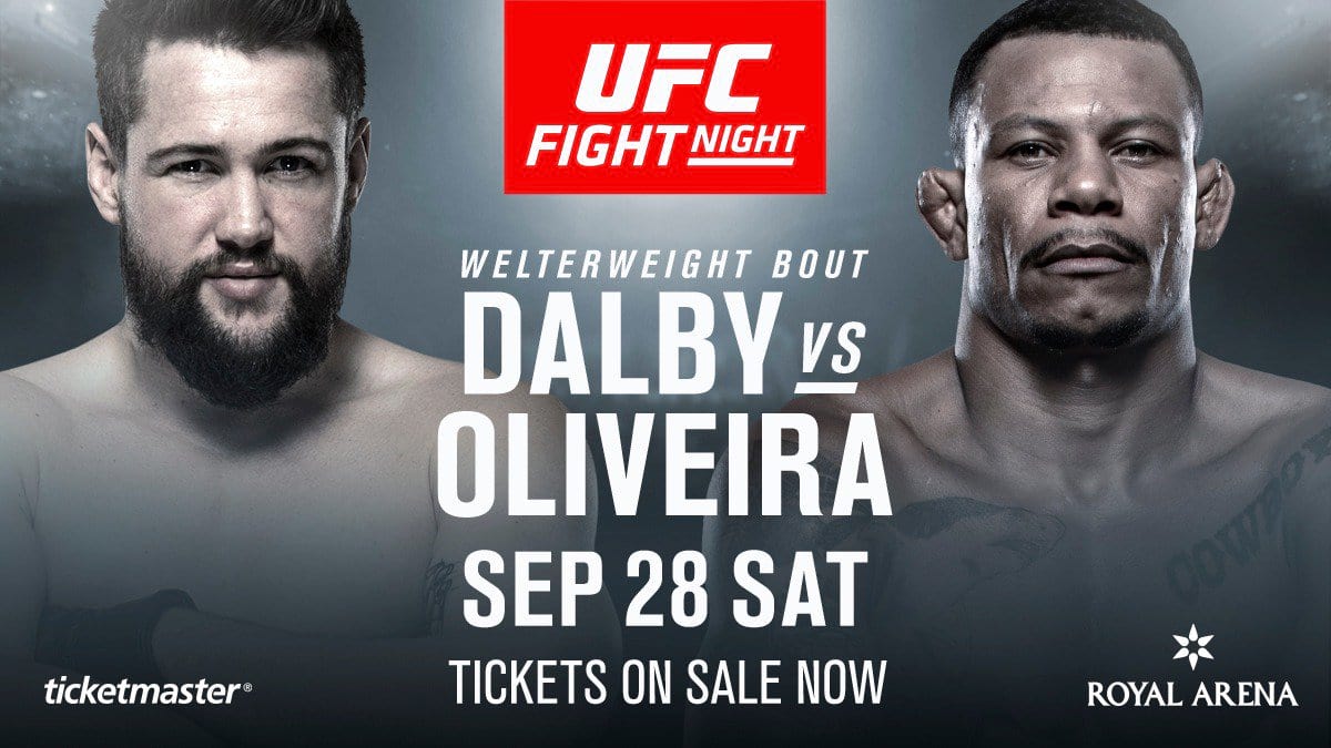 Nicolas Dalby will make his UFC return against Alex Cowboy Oliveira at UFC Copenhagen