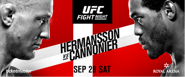 Jack Hermansson takes on Jared Cannonier in the main event of UFC Copenhagen