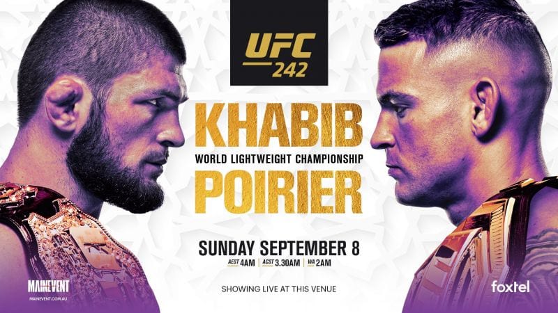 UFC 242 Khabib Nurmagomedov submitted Dustin Poirier to unify the UFC lightweight championship in Abu Dhabi