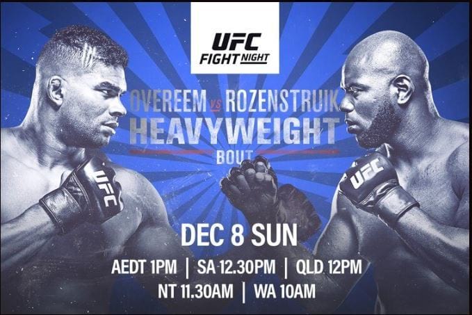 UFC on ESPN 7 sees Alistair Overeem take on rising heavyweight and kickboxing, knockout specialist Jairzinho Rozenstruik