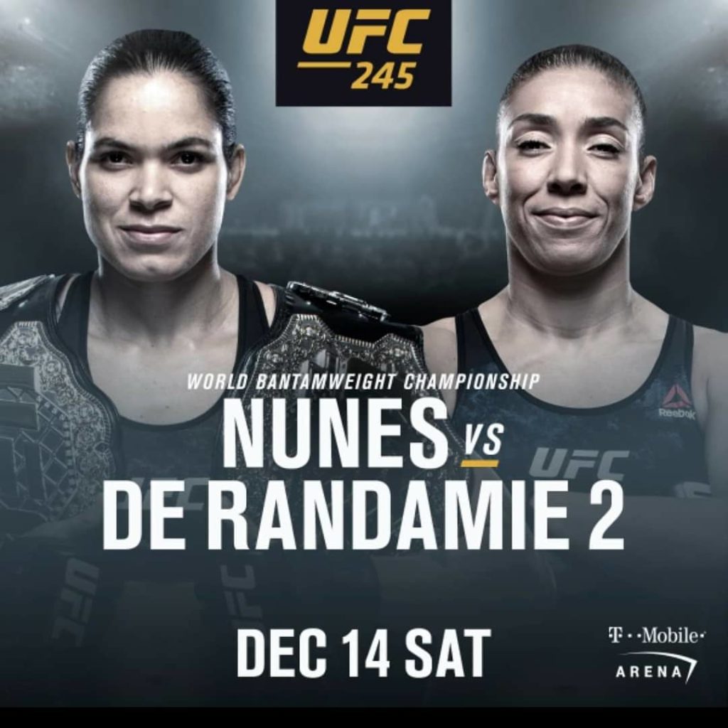 UFC 245 Amanda Nunes Germaine De Randamie 2 Las Vegas betting odds fight preview