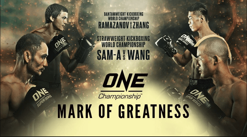 ONE Championship Mark of Greatness takes place on 6 December and features two kickboxing championship bouts between Ramazanov and Zhang, and Sam-A versus Wang