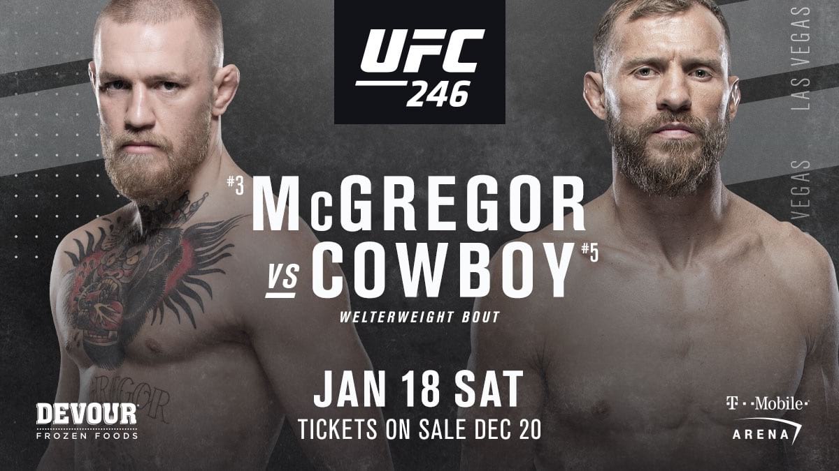 UFC 246 Conor McGregor Donald Cowboy Cerrone recap watch press conference knockout highlights