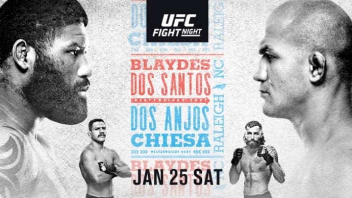UFC Raleigh Curtis Blaydes Junior Dos Santos Rafael Dos Anjos Michael Chiesa