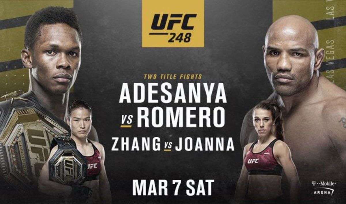 UFC 248 preview israel adesanya yoel romero weili zhang joanna champion Jedrzejczyk betting tips odds 5dimes