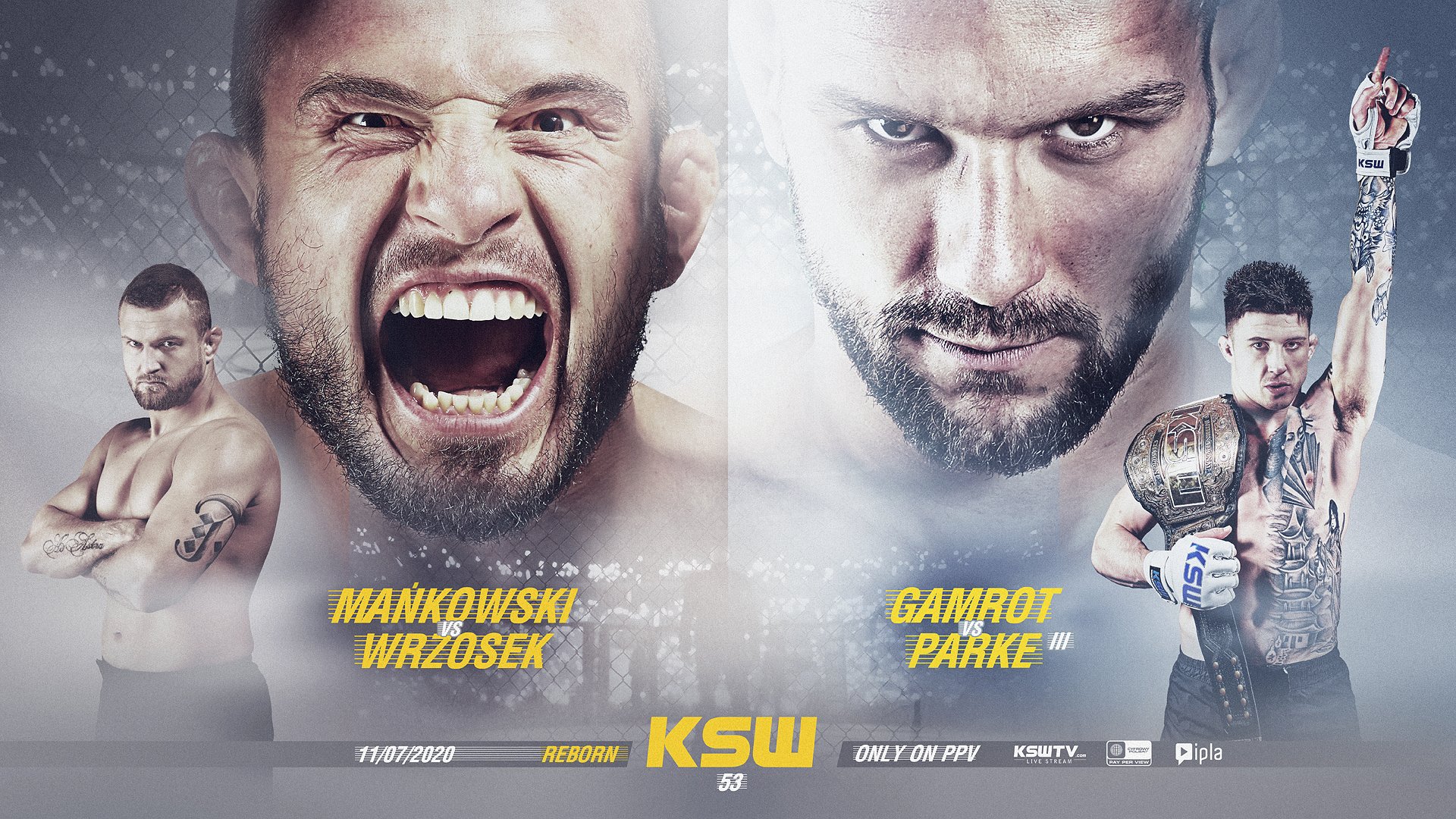 KSW announced that they will be holding KSW 53 behind closed doors on 11th July Gamrot Parke Mankowski Wrzosek