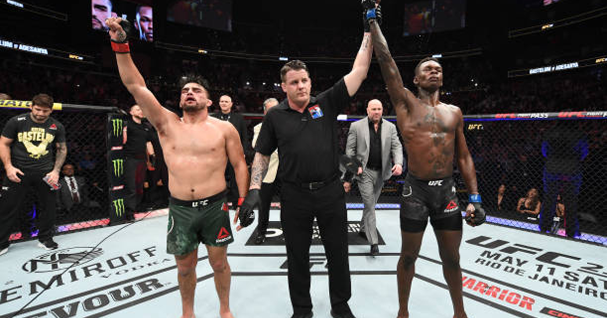 Israel Adesanya Kelvin Gastelum World MMA Awards UFC 236 fight of the year