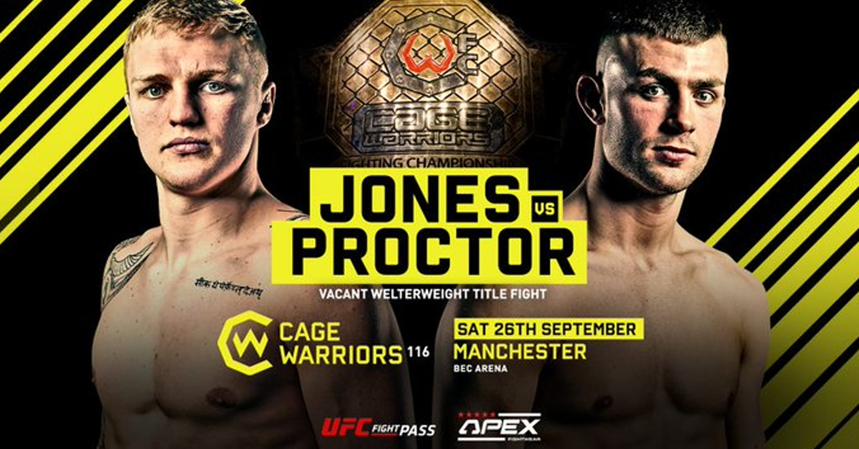 CW 116 Cage Warriors The Trilogy Envisage MMA Mason Jones Adam Proctor welterweight championship