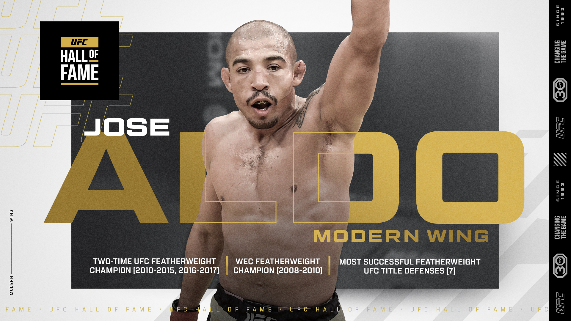 Jose Aldo to be inducted to UFC Hall of Fame as part of the Class of