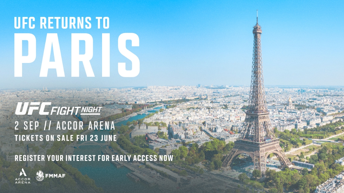 UFC Paris UFC announces return to France on September 2 Fighters Only