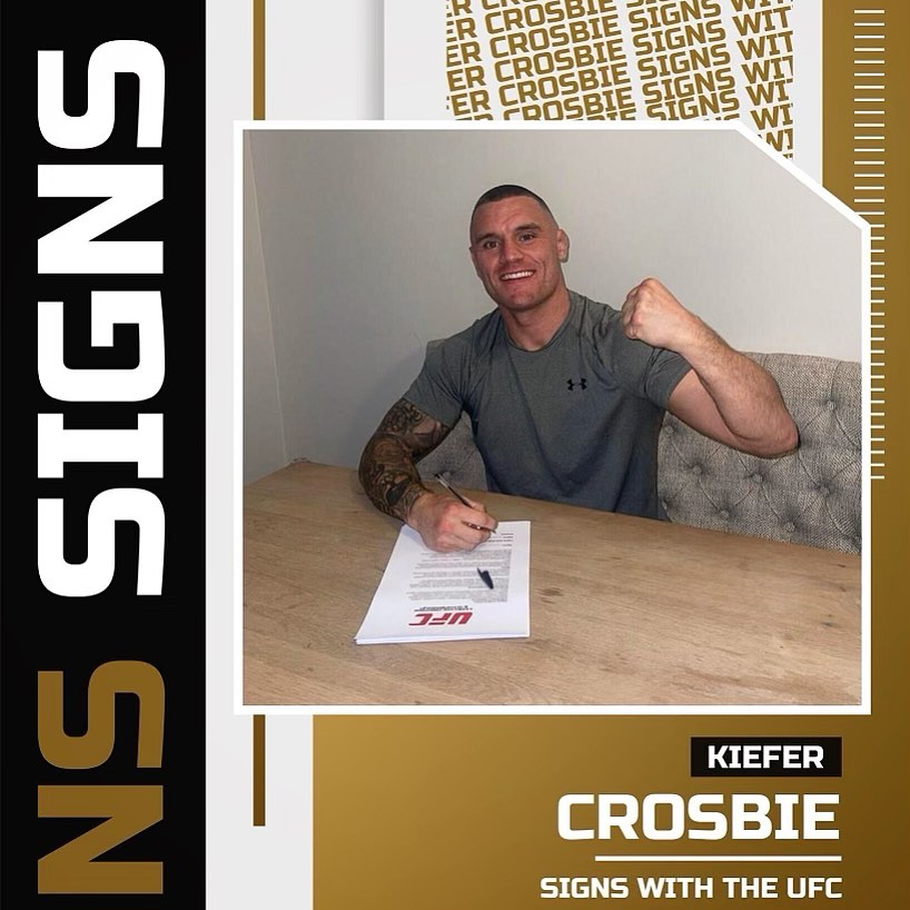 Kiefer Crosbie signs with UFC (via Instagram)